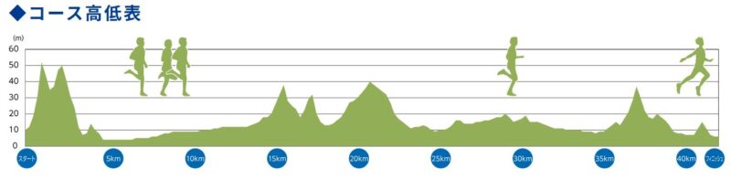鳥取マラソンの高低差